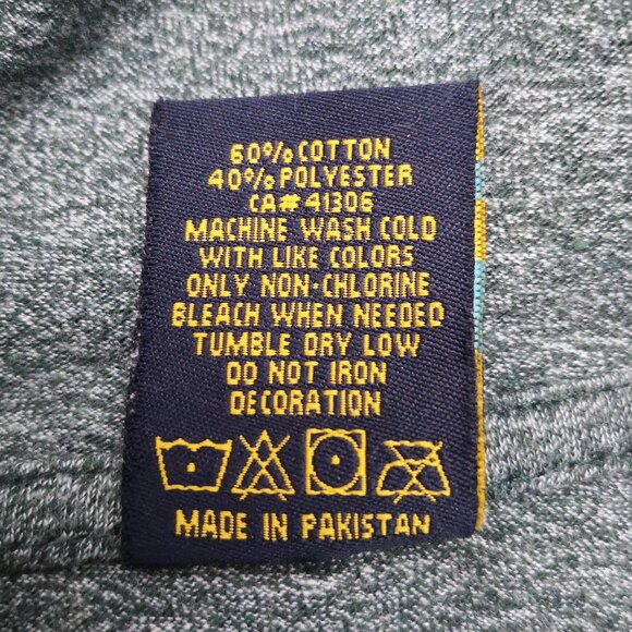 Coastal Culture Ladies Size Large Grey/Green Island Life Drawstring Hoodie - Picture 5 of 8